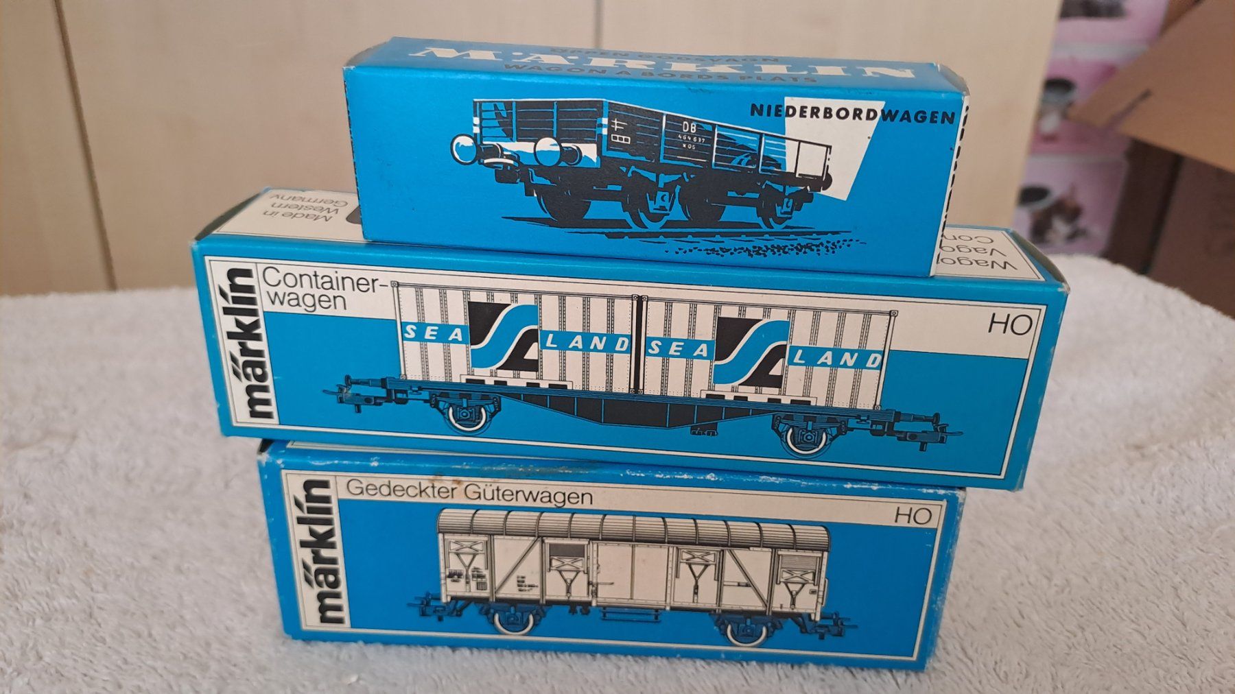 Märklin Modellini di ferrovie: Märklin 9 verschiedene Güterwagen H0 WS/21 – Usato da Winterthur venduto da Riebeli333 3
