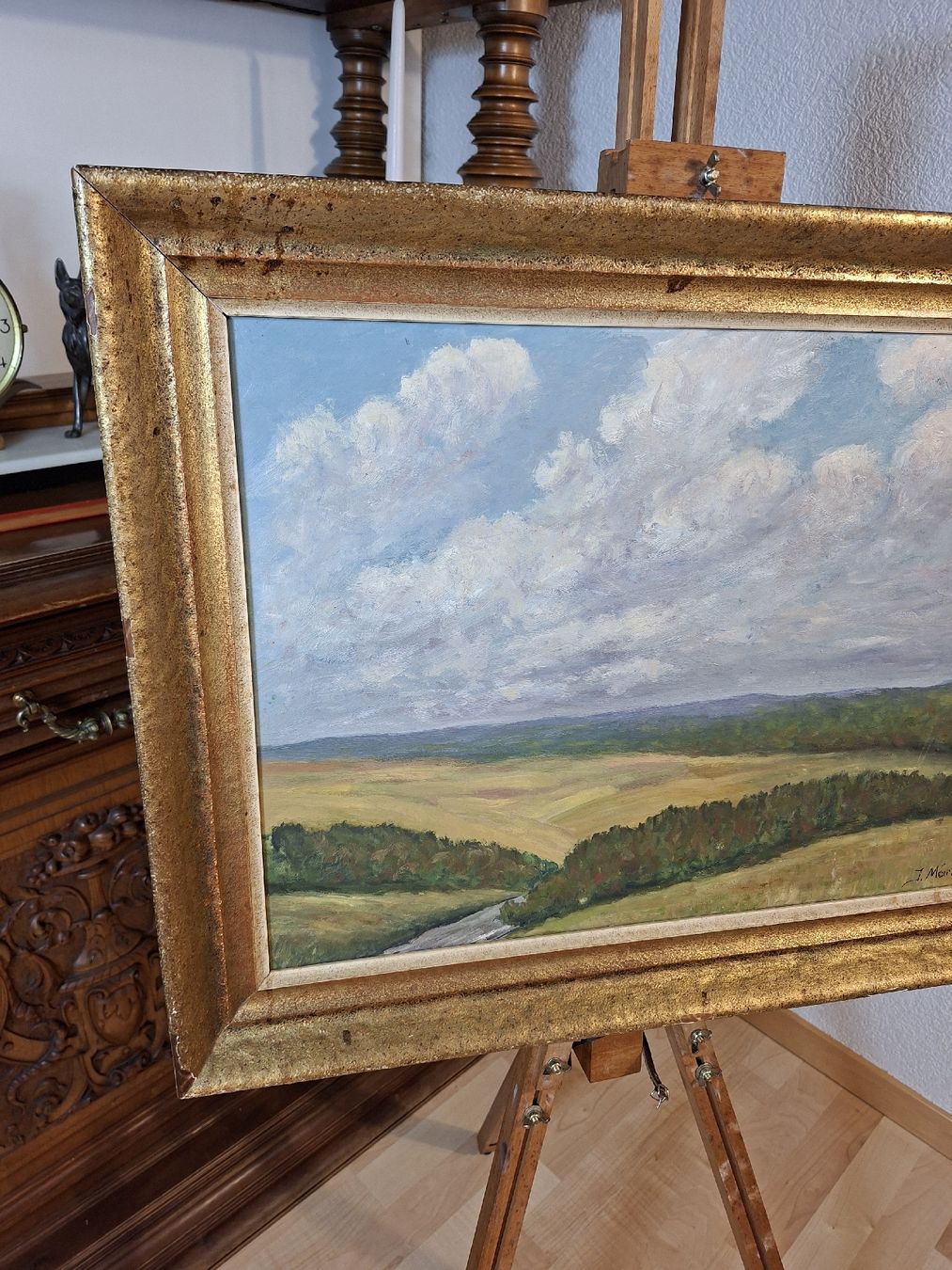 Gemälde:  Originales Oelgemaelde J. Maerki Schweizer Landschaft – Gebraucht aus Steffisburg von ZeitReise_ 1