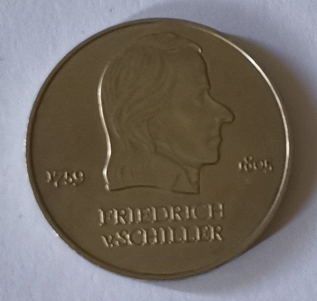 Tutti le monete: DDR 20 Mark 1972 Friedrich von Schiller – Usato da Mönchaltorf venduto da hiukset