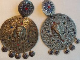 Vintage extravagante Ohrclips 60er Jahre