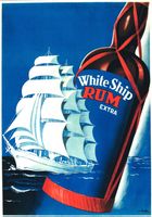 WHITE SHIP RUM 1930 - Affiche originale