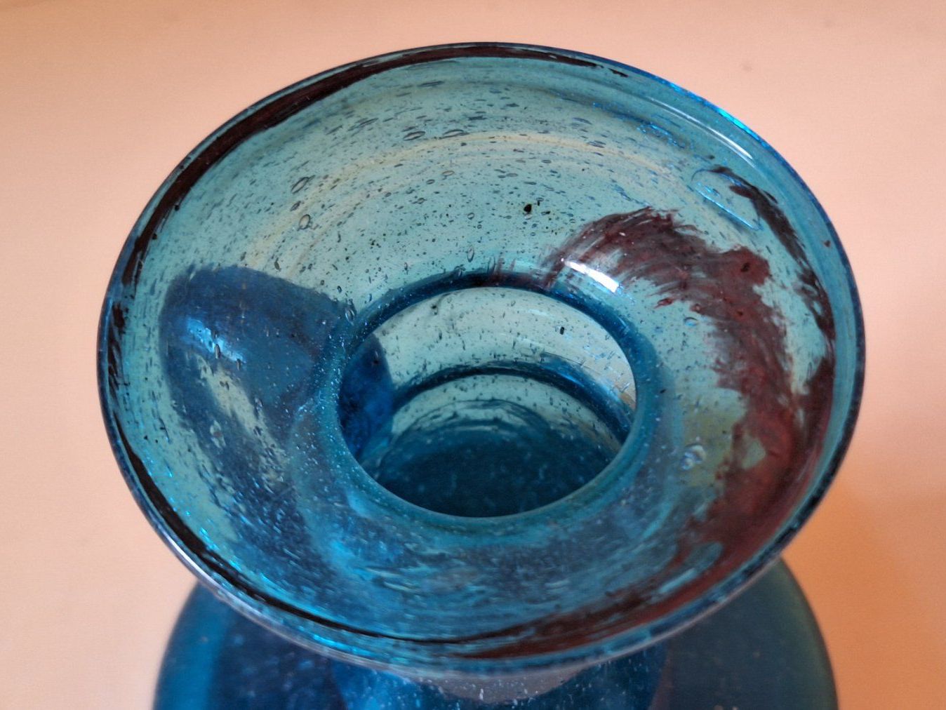 Tutte le decorazioni: Vintage ,Unikat "Bubble Glas" blau, mit "Fehler " Vase oder. – Usato da Arlesheim venduto da shopradl 1