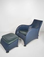 Montis Loge Lounge Sessel mit Hocker. Gerard van den Berg