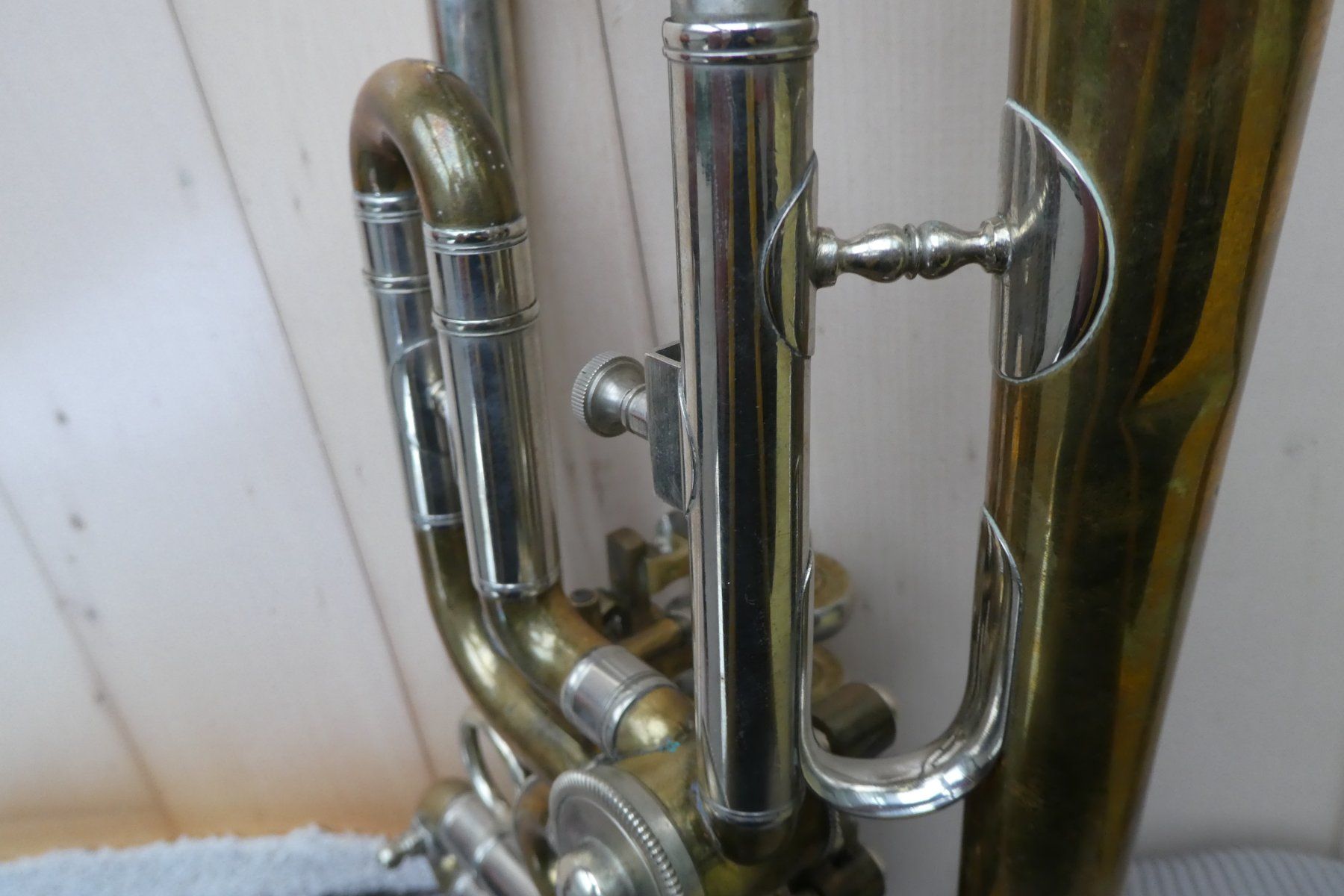 Strumenti musicali: B-Trompete Messing/Silber (Anton Pini 1954) – Usato da Au ZH venduto da Osterhase4 3