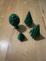 4 LEGO Bäume / Tannen – verschiedene Grössen – Grün 