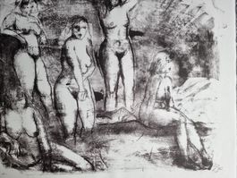Robert Burkhard – Lithographie  signiert bzw. monogrammiert