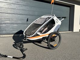 Hamax Doppel-Fahrradanhänger für Kinder, Top Zustand, frühli