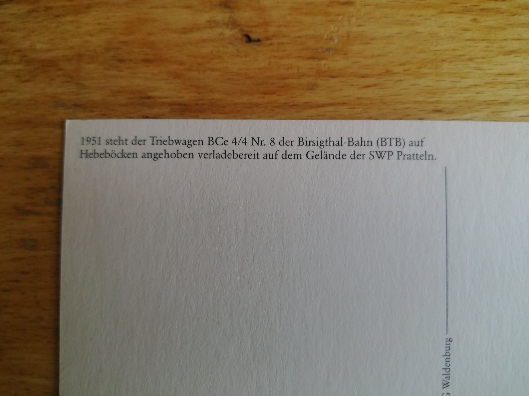 Cartoline postali: 4 AK BTB Birsigthal Bahn – Usato da Amden venduto da vipernatter 6