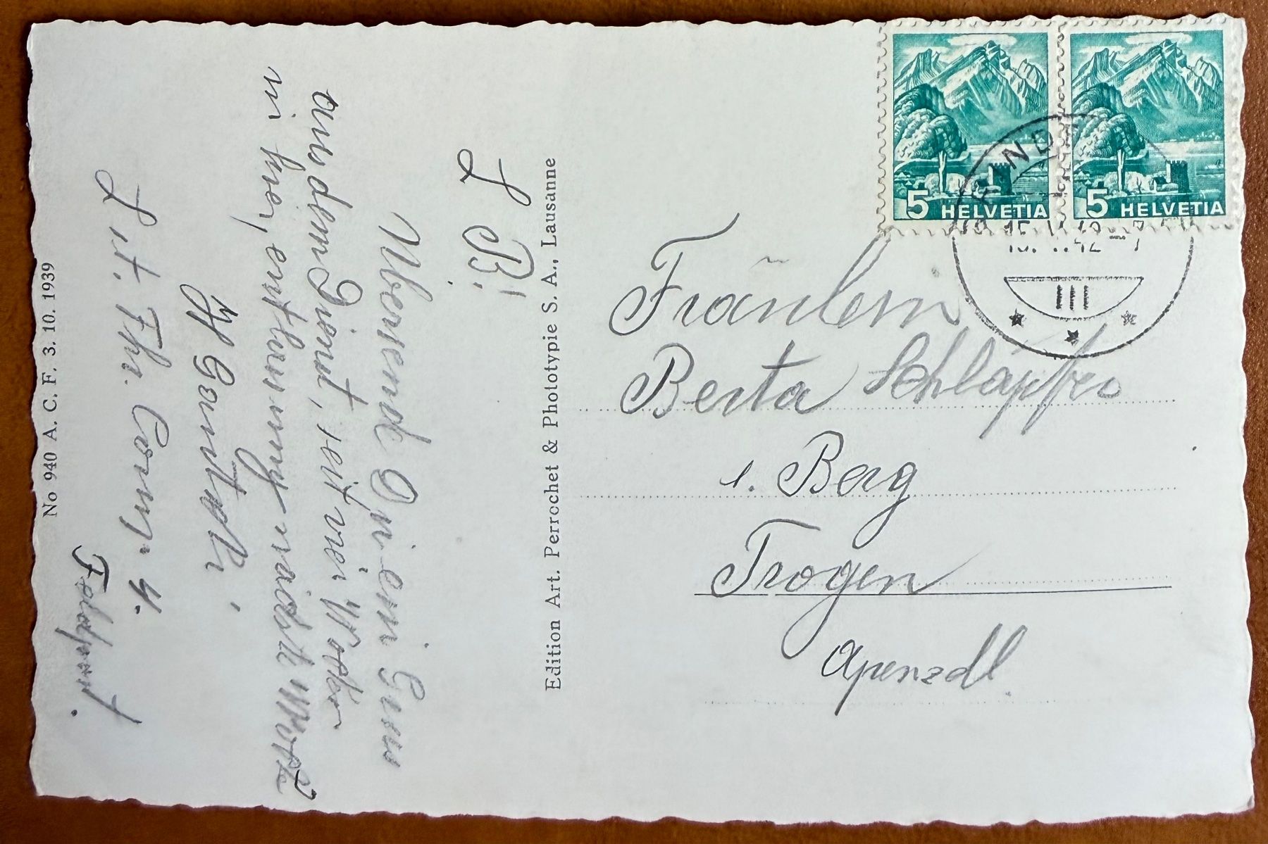 Cartoline postali: Grindelwald - 1942 – Usato da Lutry venduto da Ediego 1