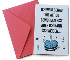 Geburtstagskarte Schweigen, mit Umschlag  (neu, OVP)