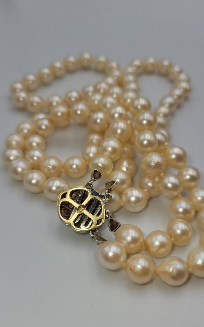 Catenine: Gold 585 Perlen Kette Mit Gold Verschluss – Usato da Wald ZH venduto da Dasilver 9