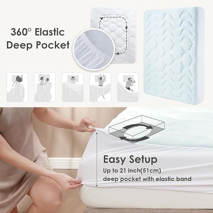 Materassi: Gel Topper Boxspringbett Matratzentopper Memory Foam 140x200 – Nuovo e nell'imballaggio originale da Zürich venduto da Novamart 4