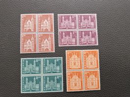 4er Block Baudänkmäler 1963 postfrisch, Top Zustand