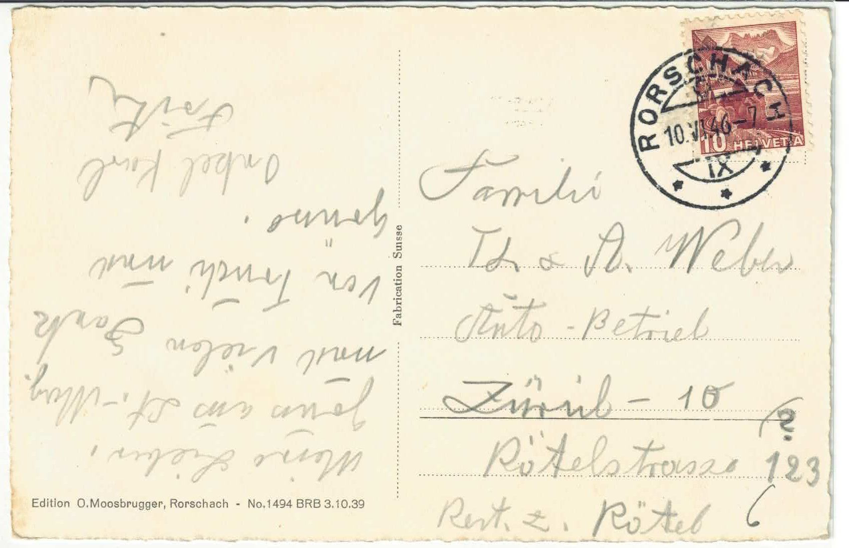 Cartoline postali: Rorschach - Generalansicht – Usato da Ettingen venduto da Kartenplanet 1