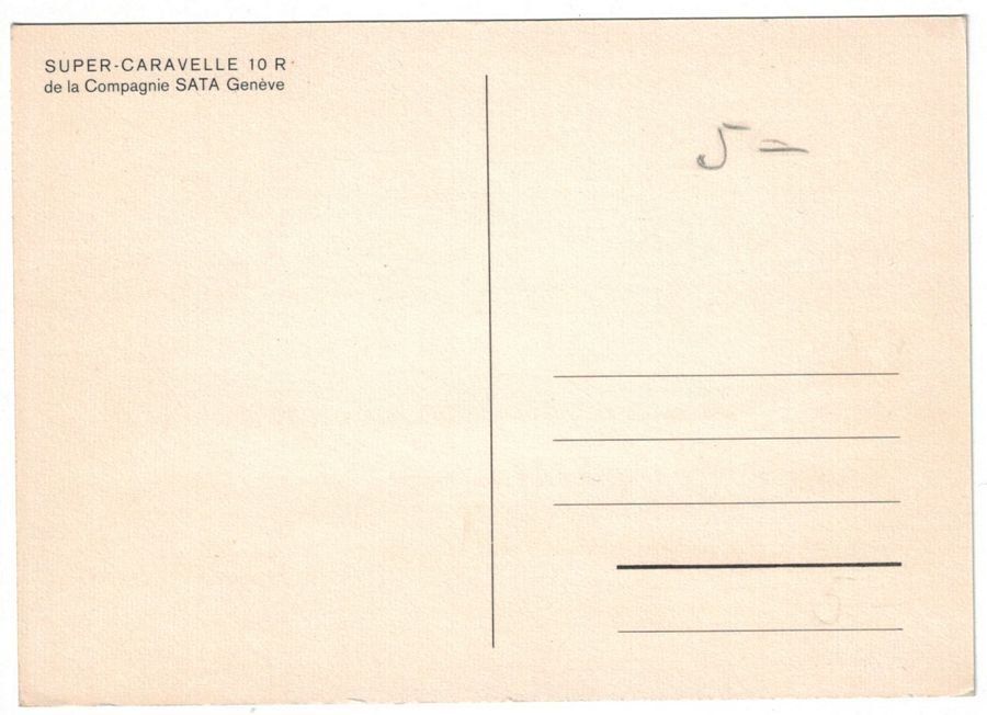 Cartoline postali: SATA Super-Caravelle 10 R – Usato da Frauenfeld venduto da POML 1