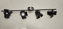 Vintage Spot-Lampe, 4-flammig, Schwarz, Top Zustand!