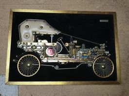 Retro-Auto-Bild,Kunst,Steampunk,Vintage-Stil,Metall