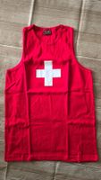 Schweiz Tanktop - M - Achselshirt Rot mit Schweizerkreuz