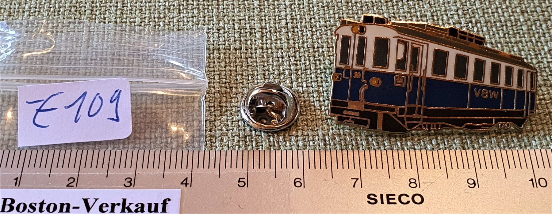 Placchette & Badge: E109 - Pin VBW Vereinigte Bern Worb Bahn  Nr. 026 – Usato da Reinach BL venduto da Boston-Verkauf 3