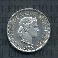 CHF___0.10 1993 stgl 10 Rappen