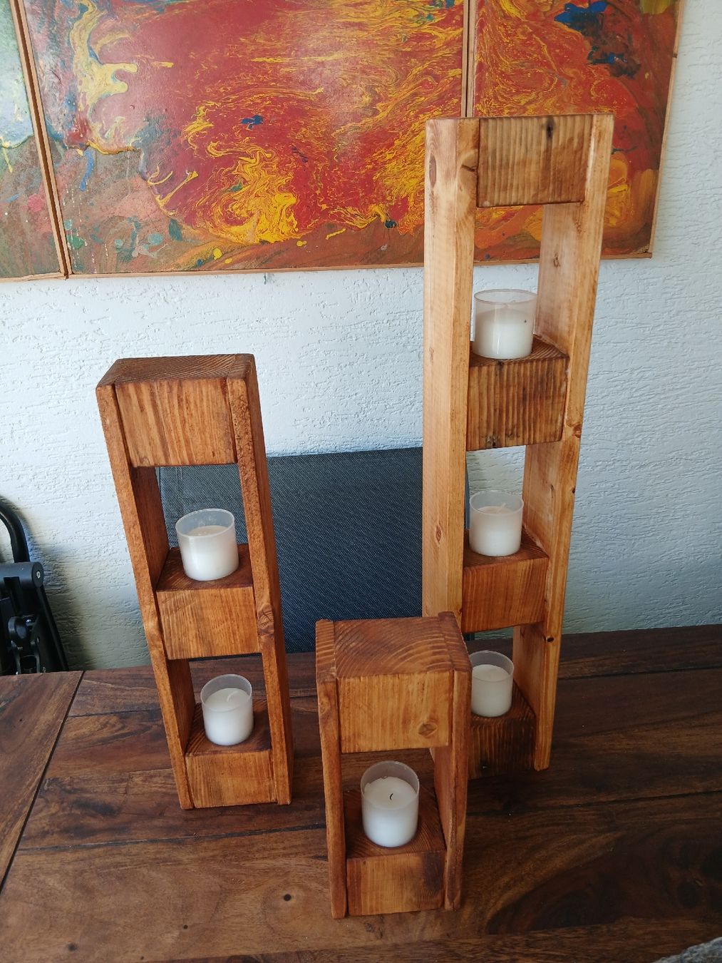 Alle Dekorationen: Trilogie von Teelichthalter aus Holz – Neu und originalverpackt aus Grosswangen von hans0122 2