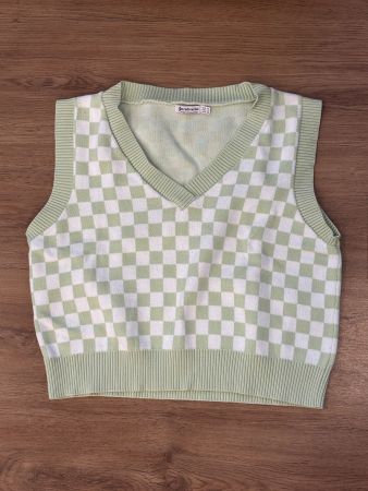 cooler Pullunder - Stradivarius - kariert - Gr. S