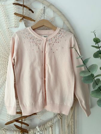 Mädchen Strickjacke rosa Gr. 122 *NEU