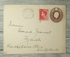 TR45 Enveloppe + Timbre England 1937