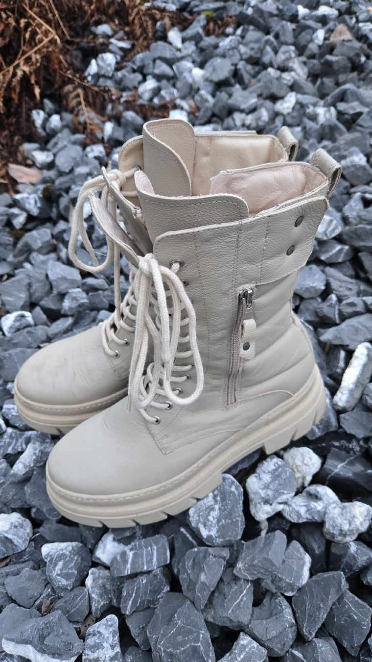 Scarpe da donna: belles bottines italiennes beige – Usato da Villeret venduto da roc1165