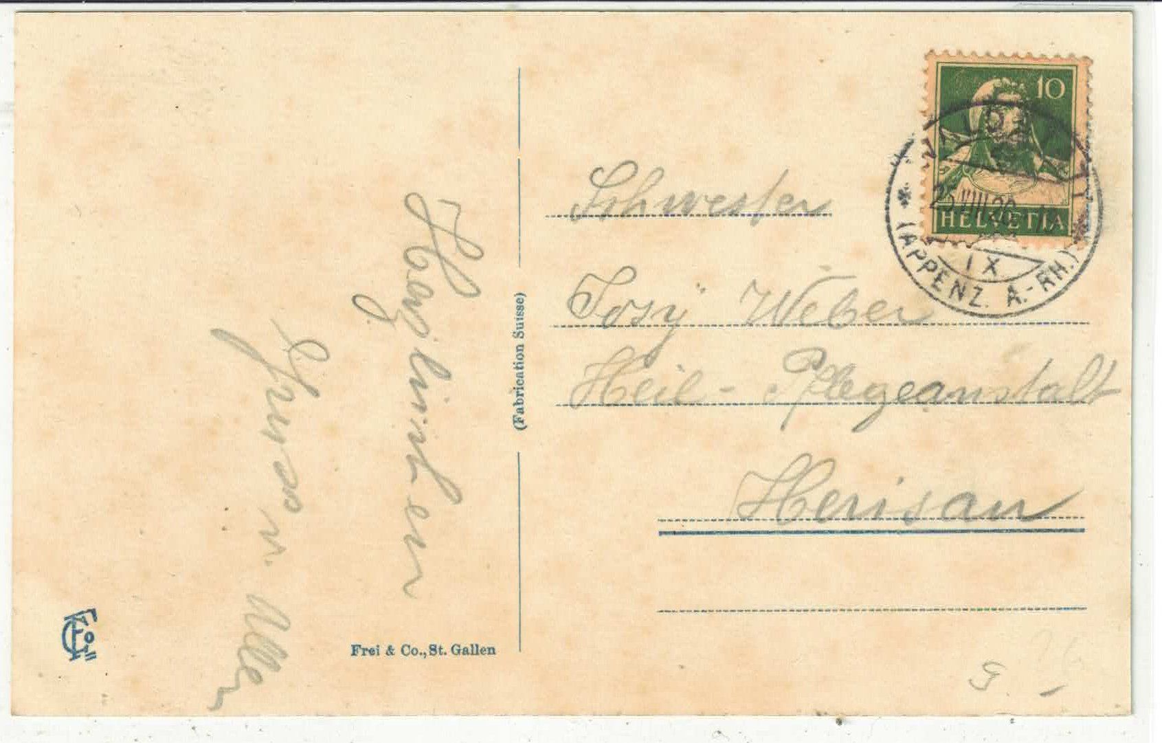 Cartes postales: Waldstatt - Kurhaus Bad "Säntisblick" - Ruderboot – D'occasion à Ettingen par Kartenplanet 1