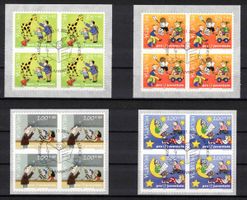 Pro Juventute 2004,  4er-Block Serie mit ET-ʘ