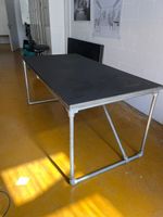 Industrial Design Tisch 160 × 80 cm – Linoleumplatte