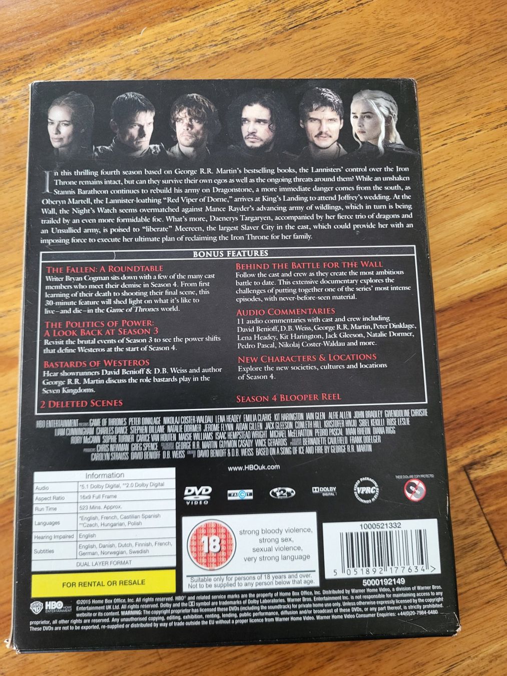 Alle DVDs: Game of Thrones Staffel 4, Komplett – Gebraucht aus Niederhelfenschwil von Bruce019 1
