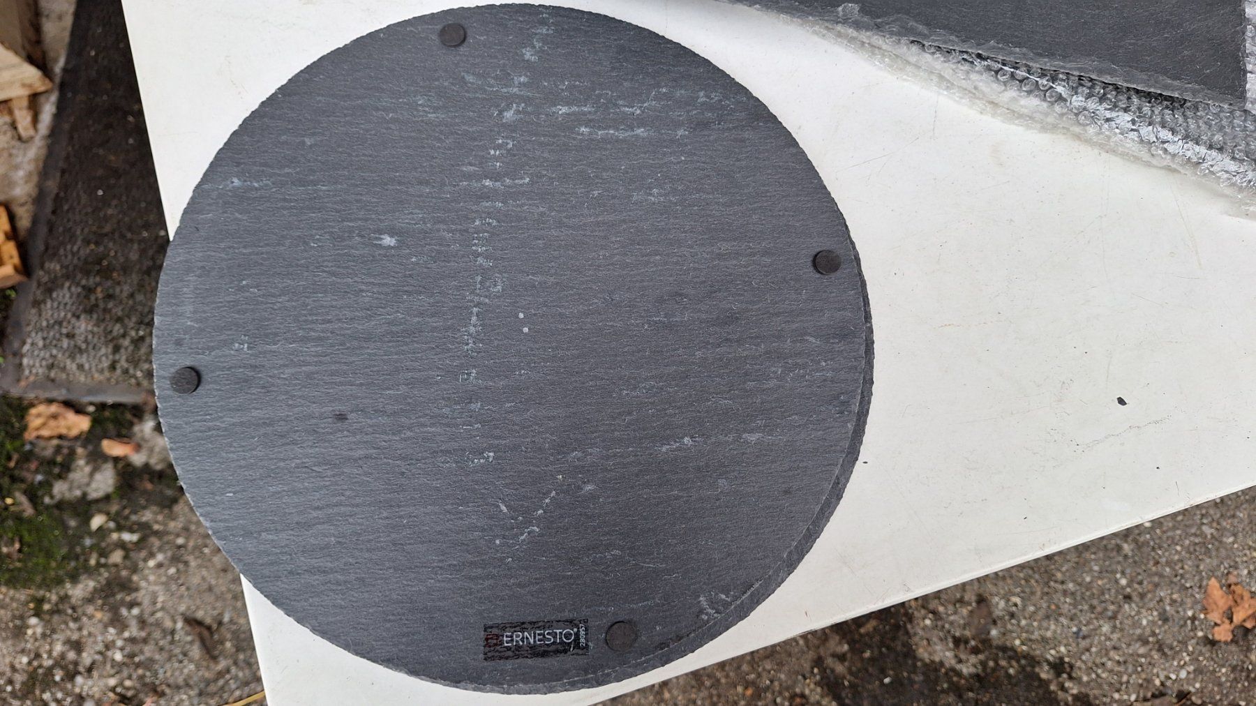 Servierplatten: Schieferplatten Servierplatten Set mit 2 rund, 4 rechteckig – Gebraucht aus Weinfelden von JoeBaer 3