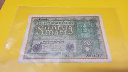 Reichsbanknote 50 Mark von 1919 - Rarität für Sammler!