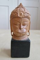 kleine Holzskulptur: Kopf der Affengottheit Hanuman