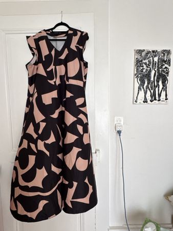 Abito donna fantasia nero rosa Taglia 1XL