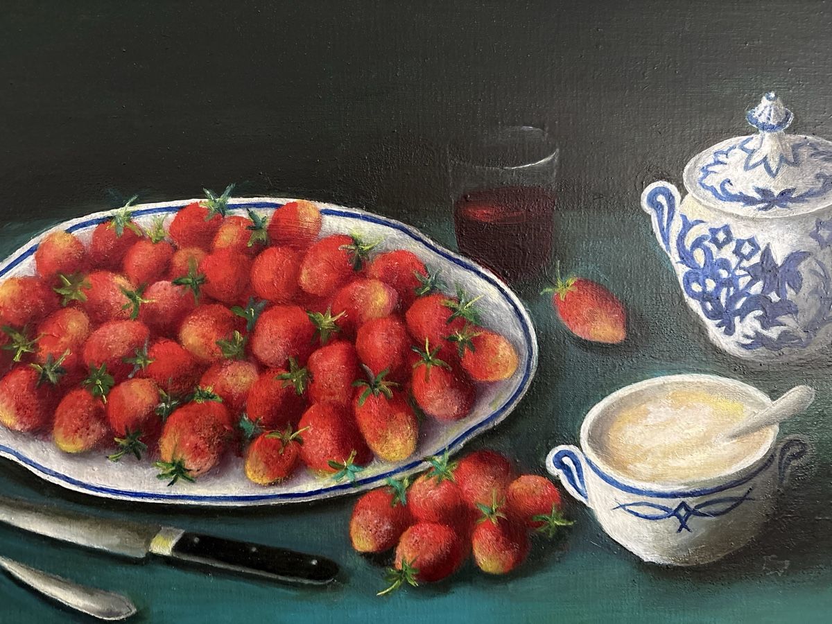Dipinti: Ölgemälde Rossi, Erdbeeren – Usato da Pratteln venduto da stefan456 2