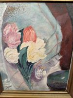 Charmante peinture à l'huile, fleurs printanières