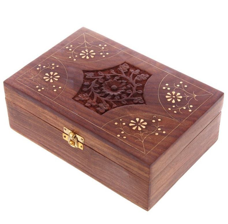 Schmuckkästen: Holzbox - für 24 x 5 ml ätherische Öle – Neu und originalverpackt aus Mauren von Yeelen