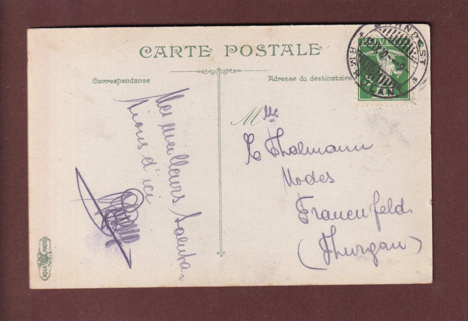 Cartoline postali: GENEVE - Le Théâtre - 1910 – Usato da Pully venduto da nicecards 1