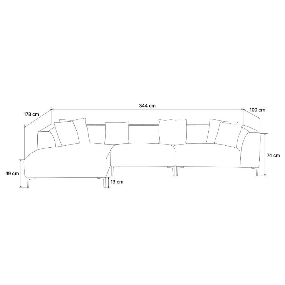 Divani: 21392 - Ecksofa TORINO Beige Links – Nuovo e nell'imballaggio originale da Wallenwil venduto da toesstal-vertrieb 9