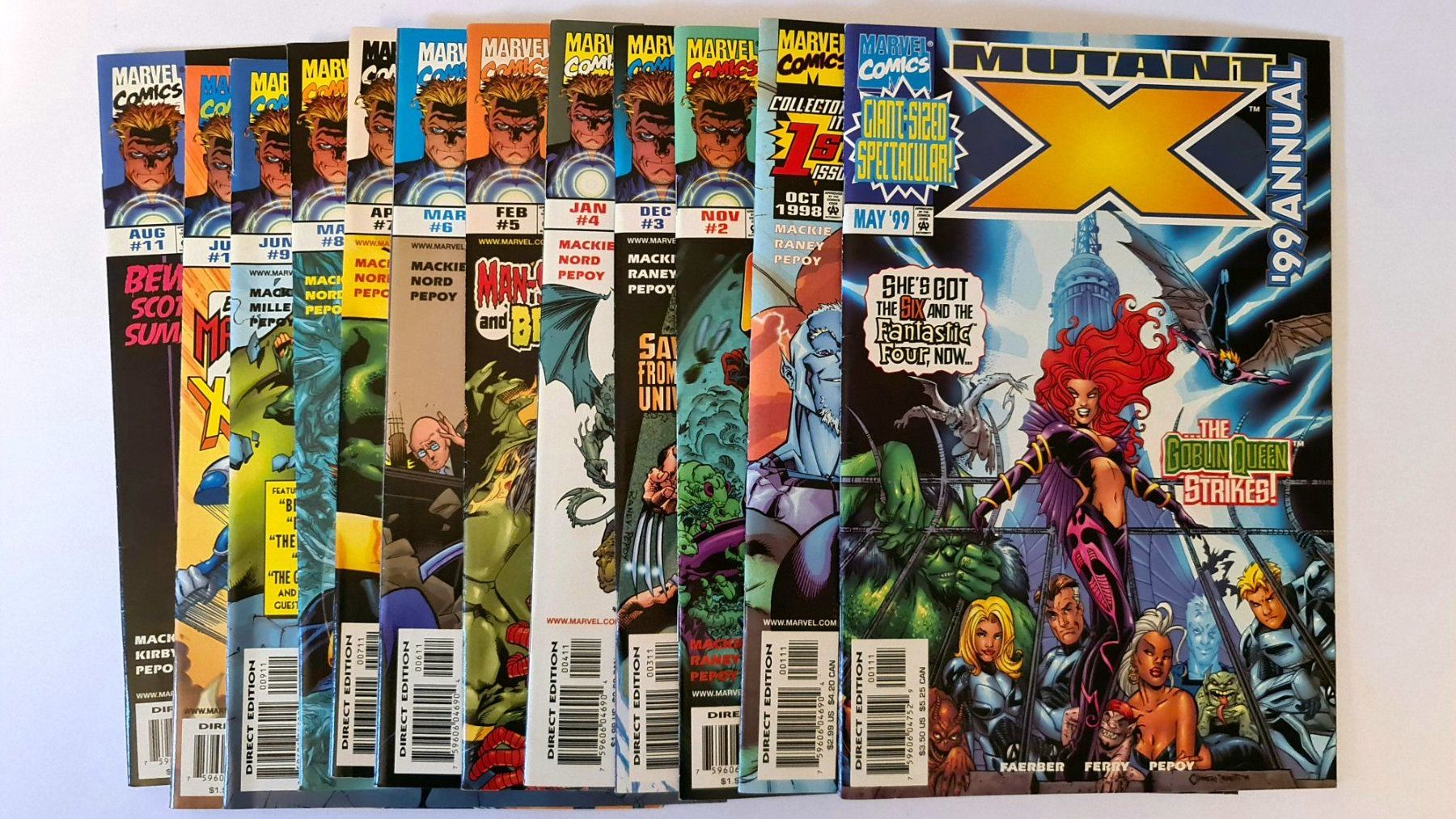 Fumetti: Mutant X Comic Hefte 1-11, plus Annual '99, Marvel Comics – Nuovo (secondo la descrizione) da Aesch BL venduto da pri_fp8t