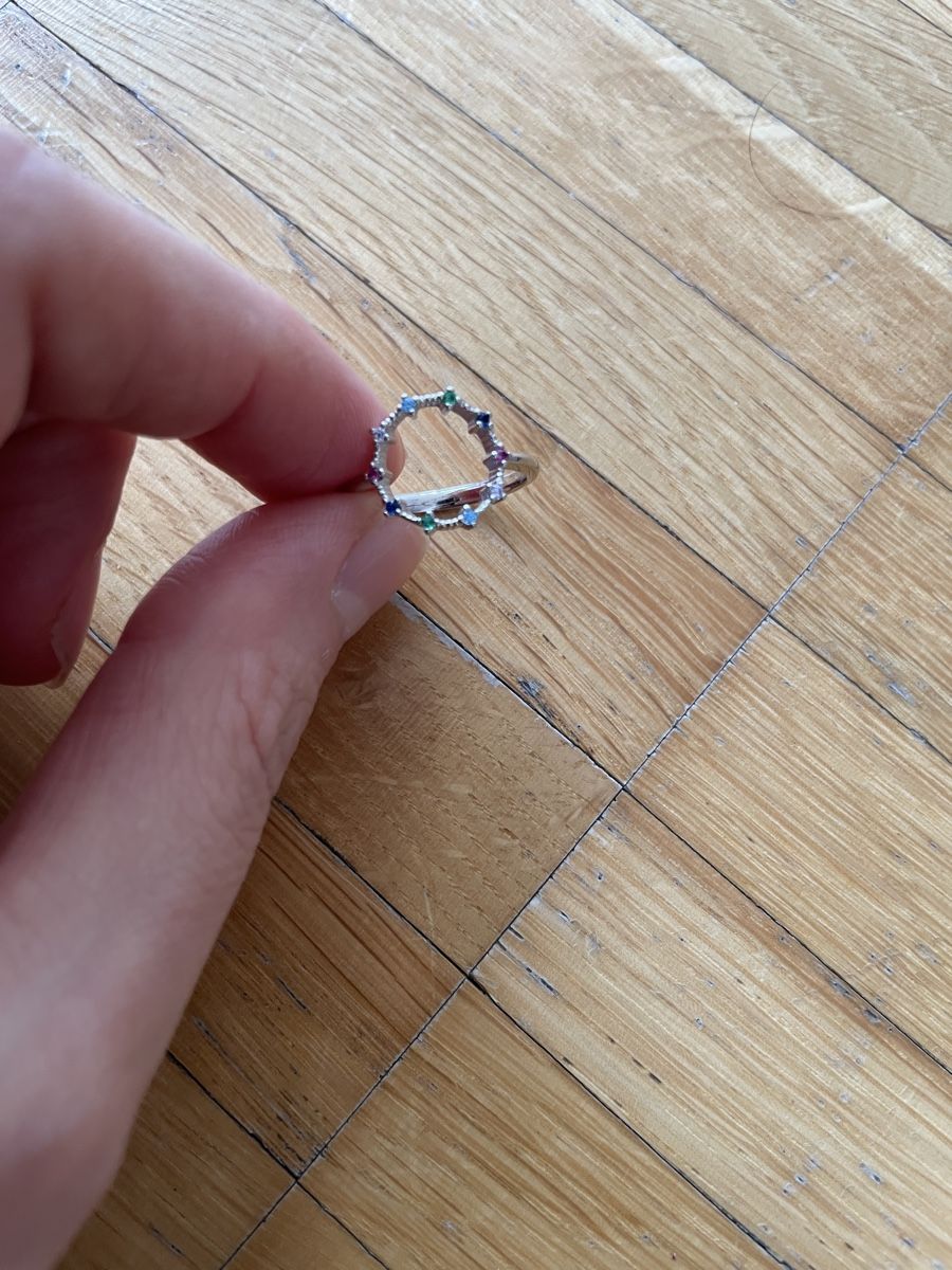 Anelli: Sterling Silver 925 Ring, Rainbow Gems – Nuovo (secondo la descrizione) da Neuchatel venduto da shi_9fzw 1