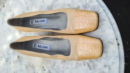 Baldan Echtleder Pumps, beige, Grösse 39.5, Top Zustand!