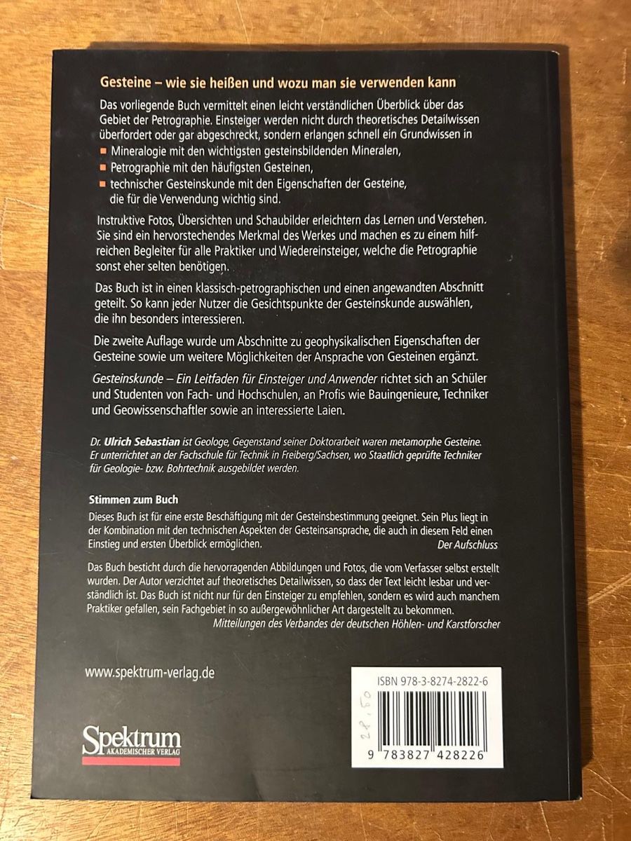 Libri: Gesteinskunde - Ein Leitfaden für Einsteiger und Anwender  – Usato da Zürich venduto da WWehrle 1