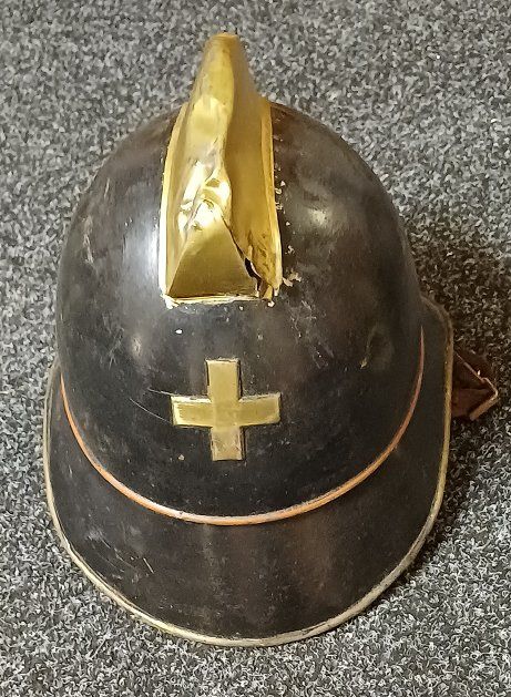 Pompieri: Feuerwehrhelm Schweiz Antik - Schwarz-Messing – Usato da Zürich venduto da FirefighterZH_118 3