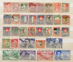 PRO JUVENTUTE: Des timbres oblitérés des années 1915 à 1931