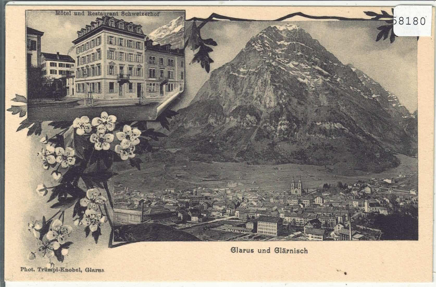 Cartes postales: Glarus - Hotel und Restaurant Schweizerhof – D'occasion à Ettingen par Kartenplanet