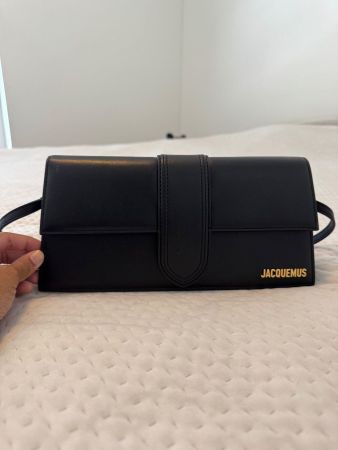 Jaquemes Le Bambino Long Schoulder Bag-Black